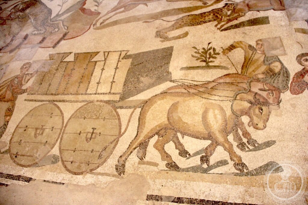 Villa Romana del Casale Piazza Armerina mosaici pavimentali romani IV sec Grande Caccia Africa Sicilia UNESCO 1997