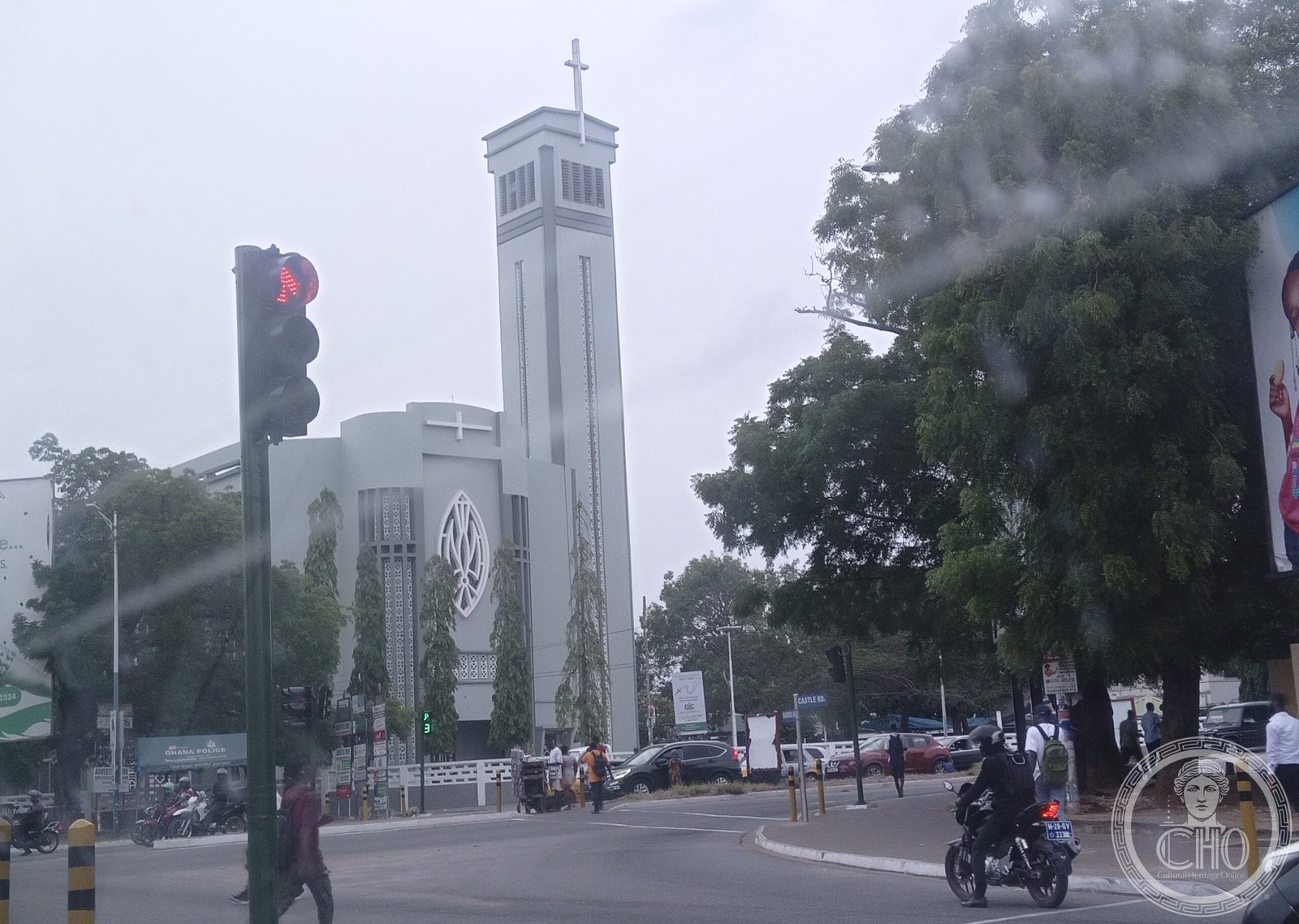 Holy Spirit Cathedral in Accra, Ghana, built 1952-1957, seat of the Catholic Archdiocese of Accra in the Adabraka district