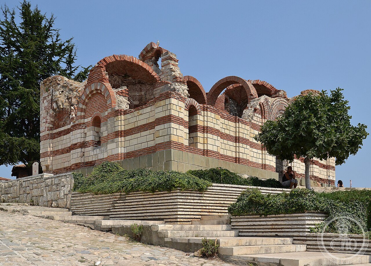 Church of St John Aliturgetos in Nesebar, Bulgaria, a 14th-century Byzantine church whose Greek name means 'unconsecrated', according to legend because a builder died during its construction, further damaged by the 1913 Chirpan earthquake