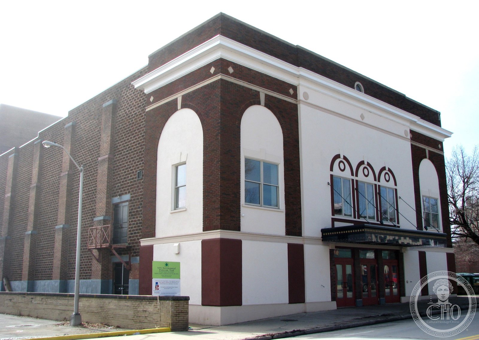 Strand Theatre, Plattsburgh New York, Art Deco facade on Margaret Street