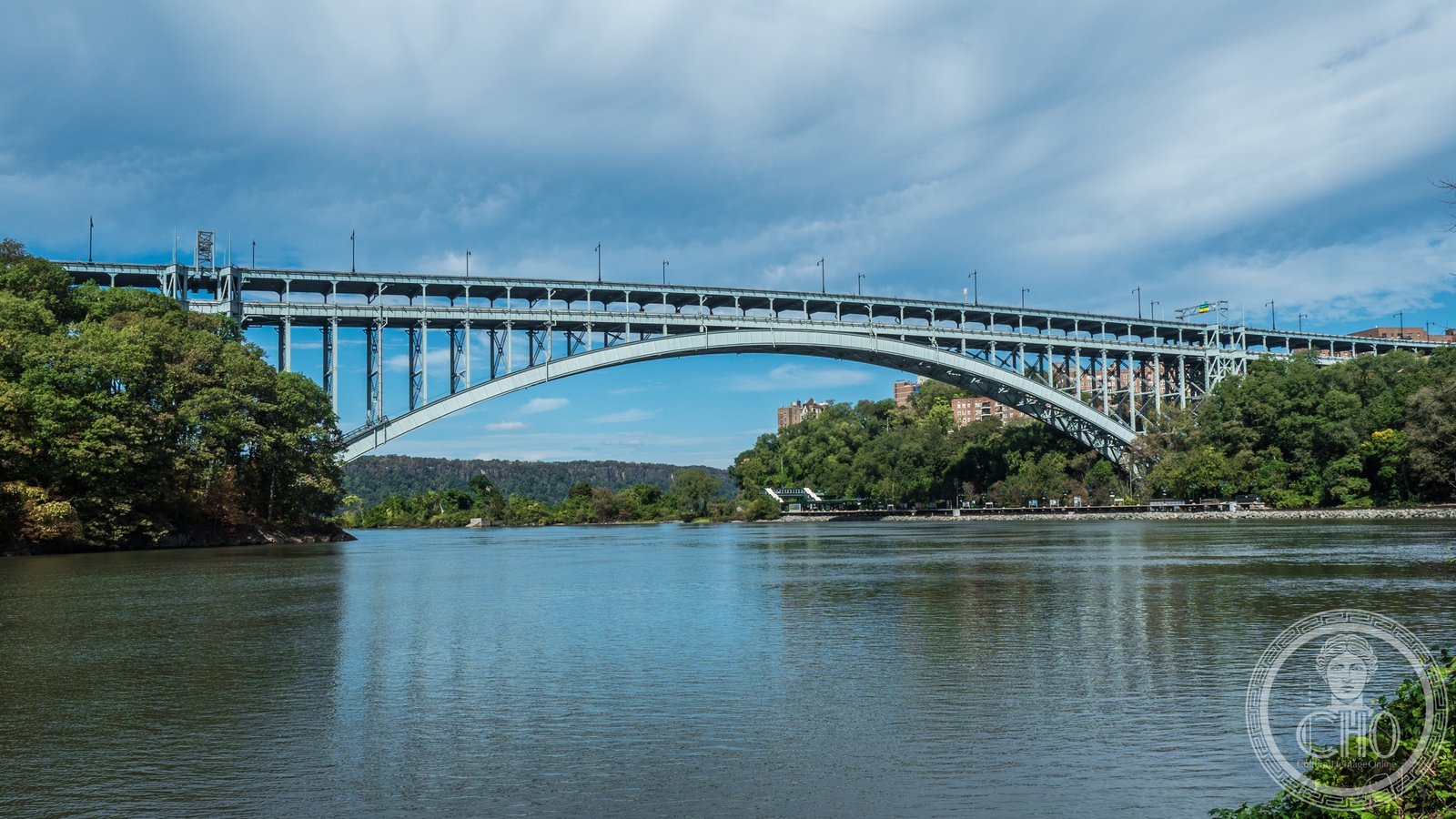 Henry Hudson Bridge steel arch over the Harlem River Ship Canal at Spuyten Duyvil, connecting Manhattan to the Bronx, New York City, 1936