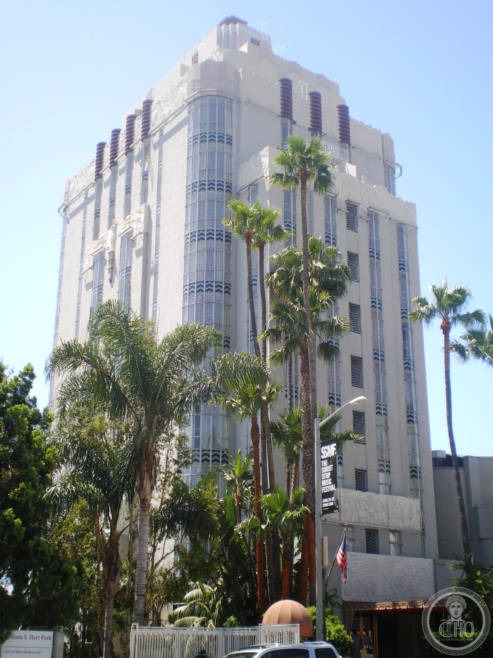 Sunset Tower Hotel 8358 Sunset Boulevard West Hollywood California Art Deco 1931 Leland Bryant luxury hotel Sunset Strip