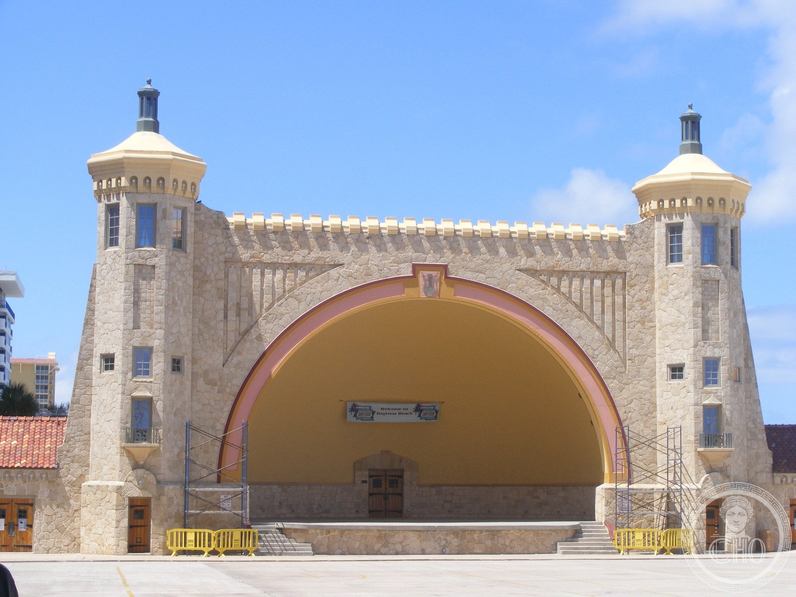 Daytona Beach Bandshell 1937 WPA Art Deco Oceanfront Park concrete amphitheater Florida Atlantic coast