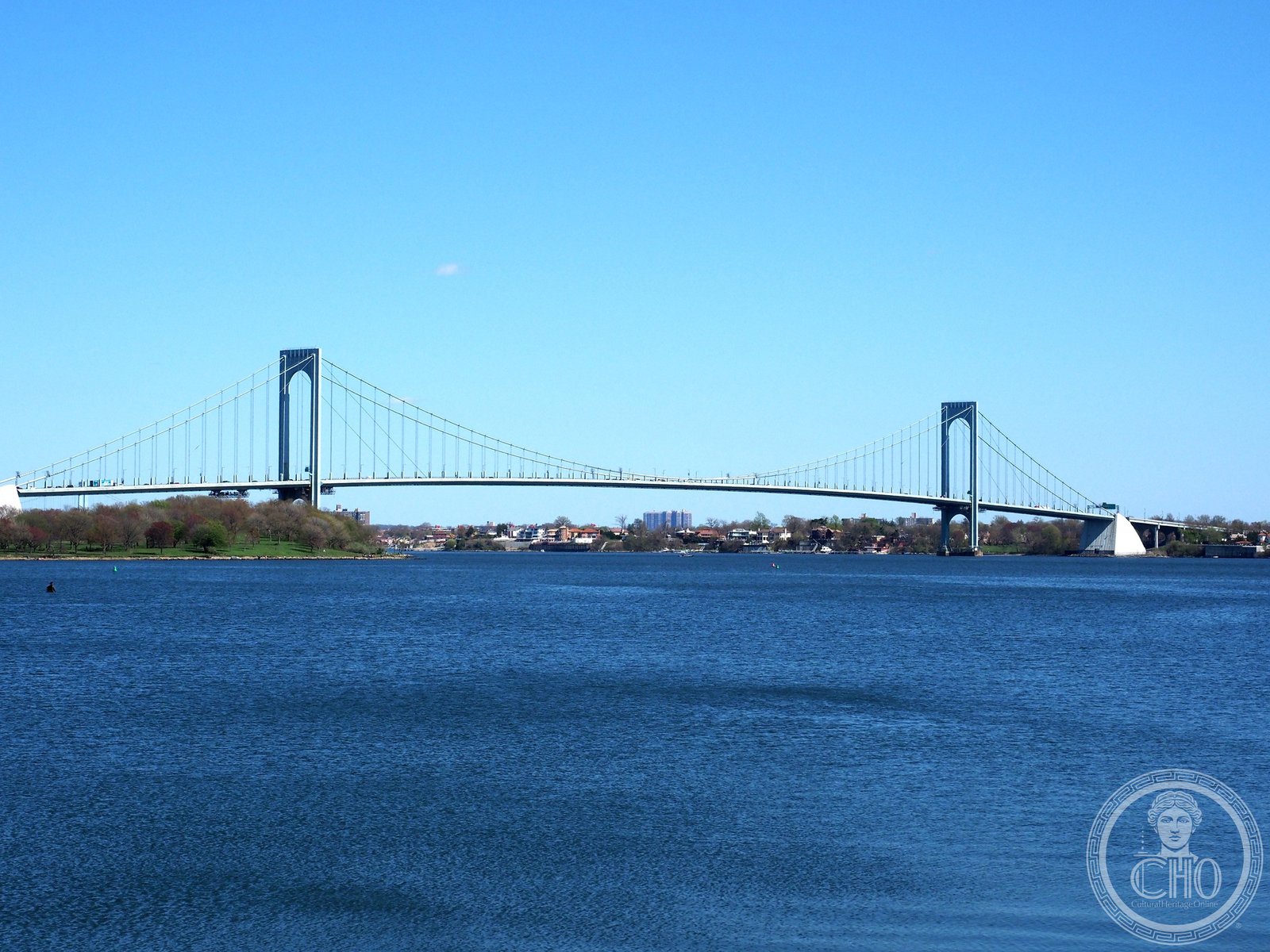 Bronx Whitestone Bridge 1939 Art Deco suspension towers Queens Bronx New York Othmar Ammann