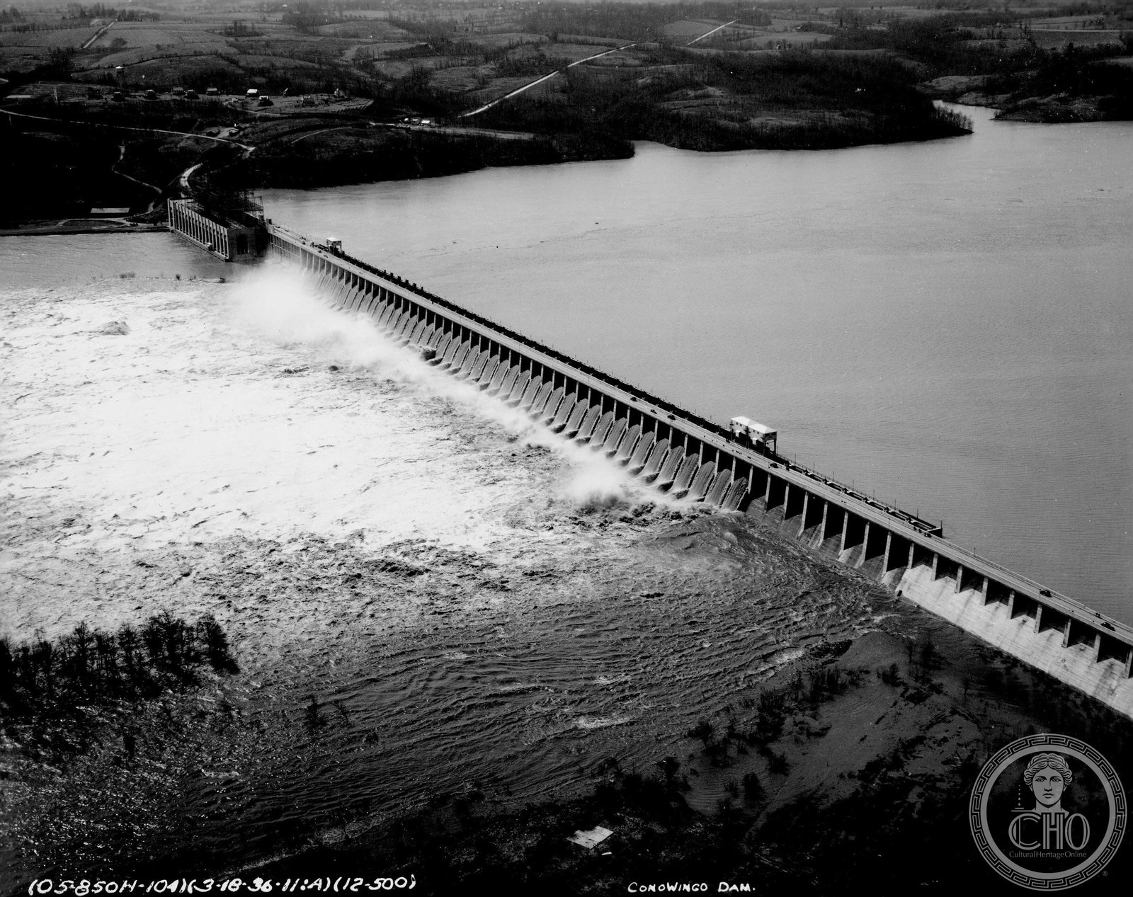Conowingo Dam 1928 Susquehanna River Maryland Art Deco powerhouse hydroelectric run-of-river