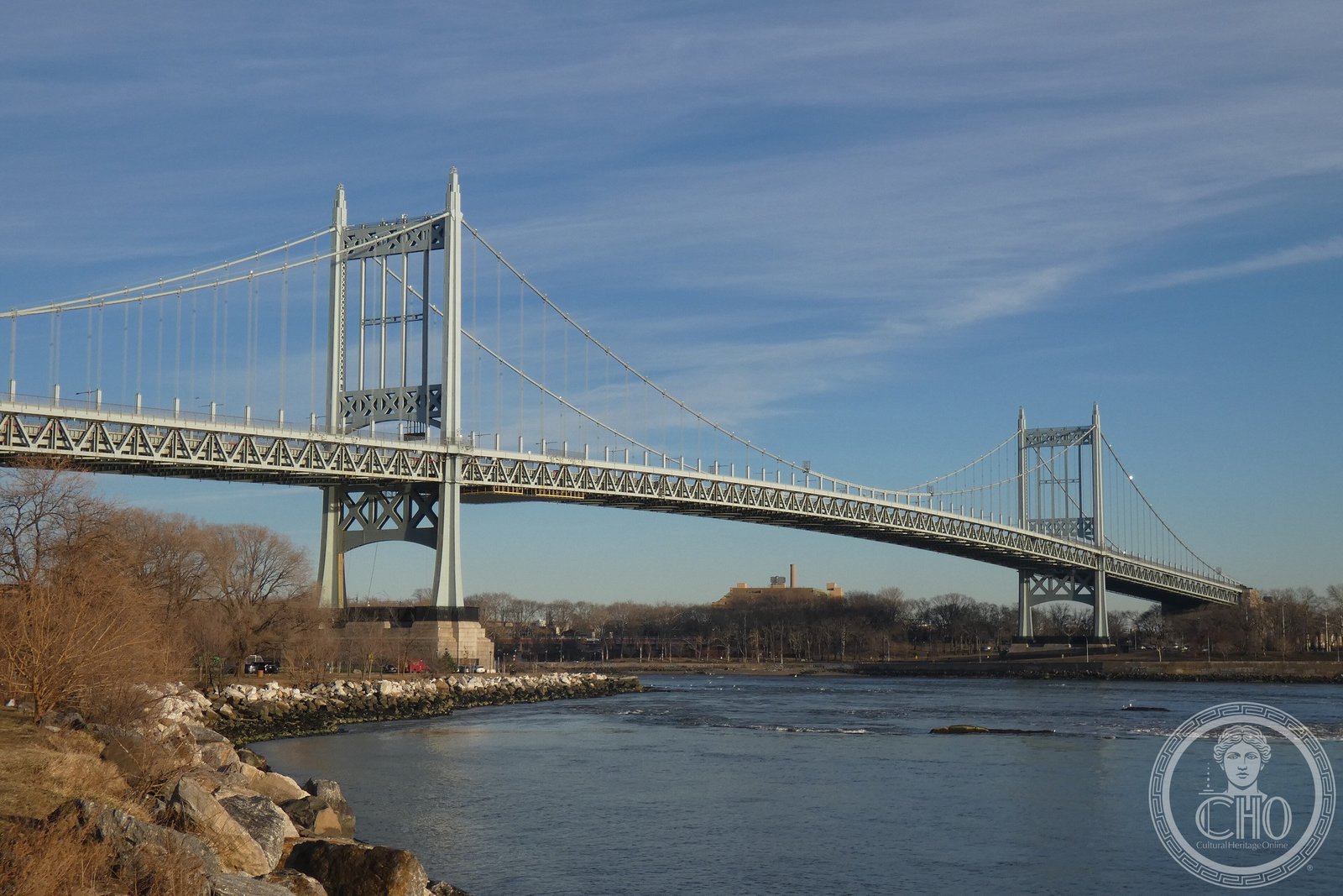 Triborough Bridge East River suspension span Randall's Island Queens New York City 1936 Art Deco Robert Moses