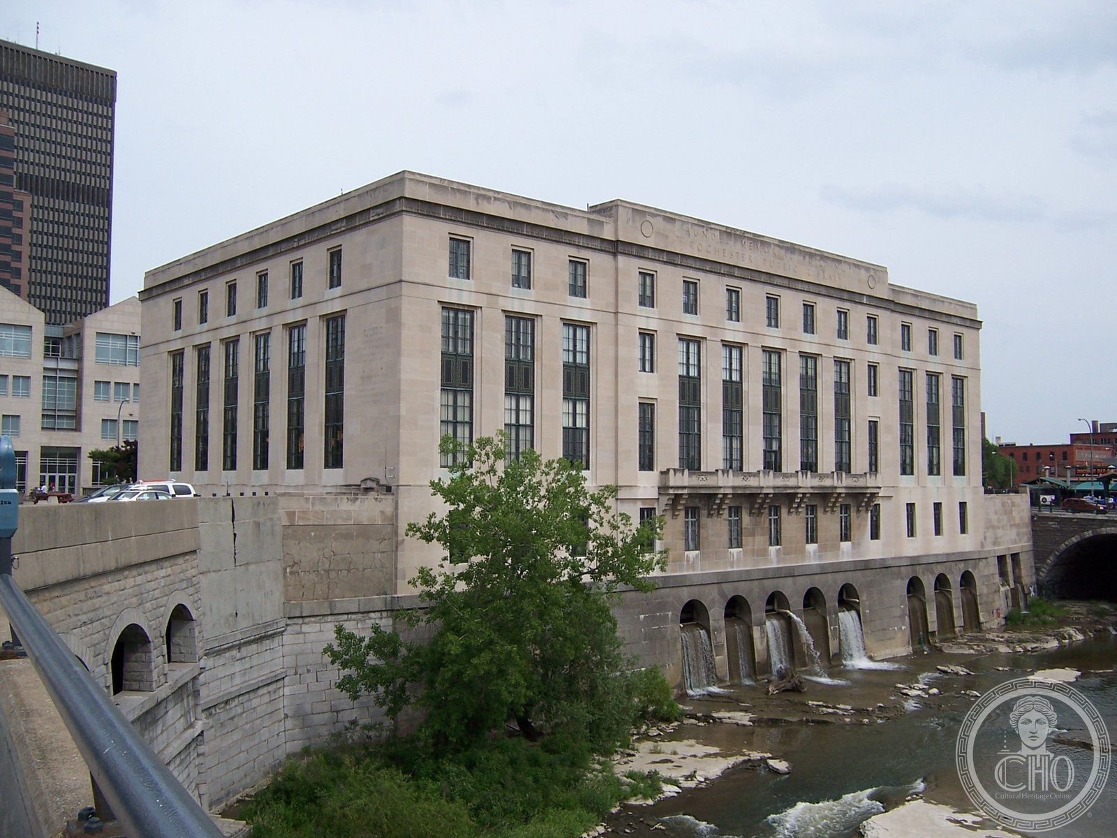 Rundel Memorial Library Rochester New York Art Deco 1936 Genesee River Gordon Kaelber limestone