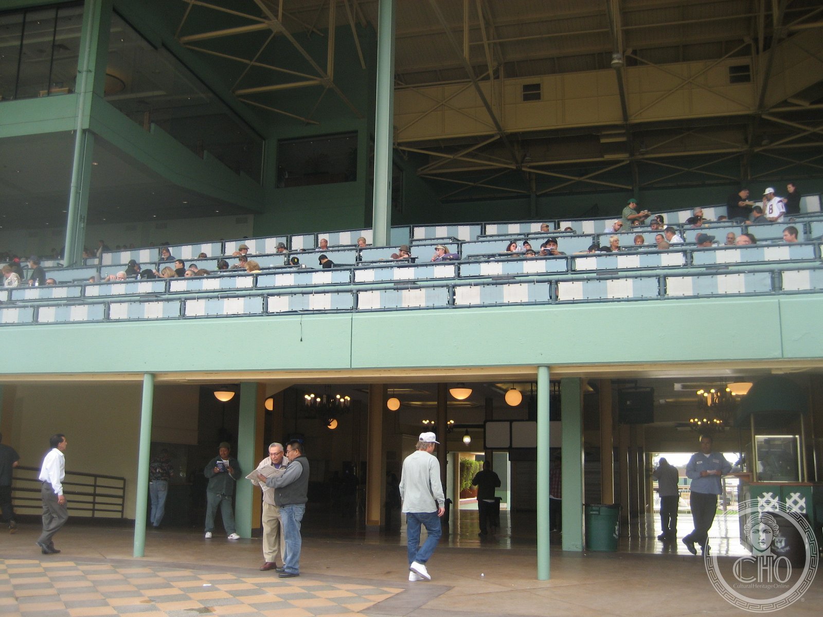 Santa Anita Park Art Deco grandstand 1934 Arcadia California Gordon Kaufmann thoroughbred racing San Gabriel Mountains