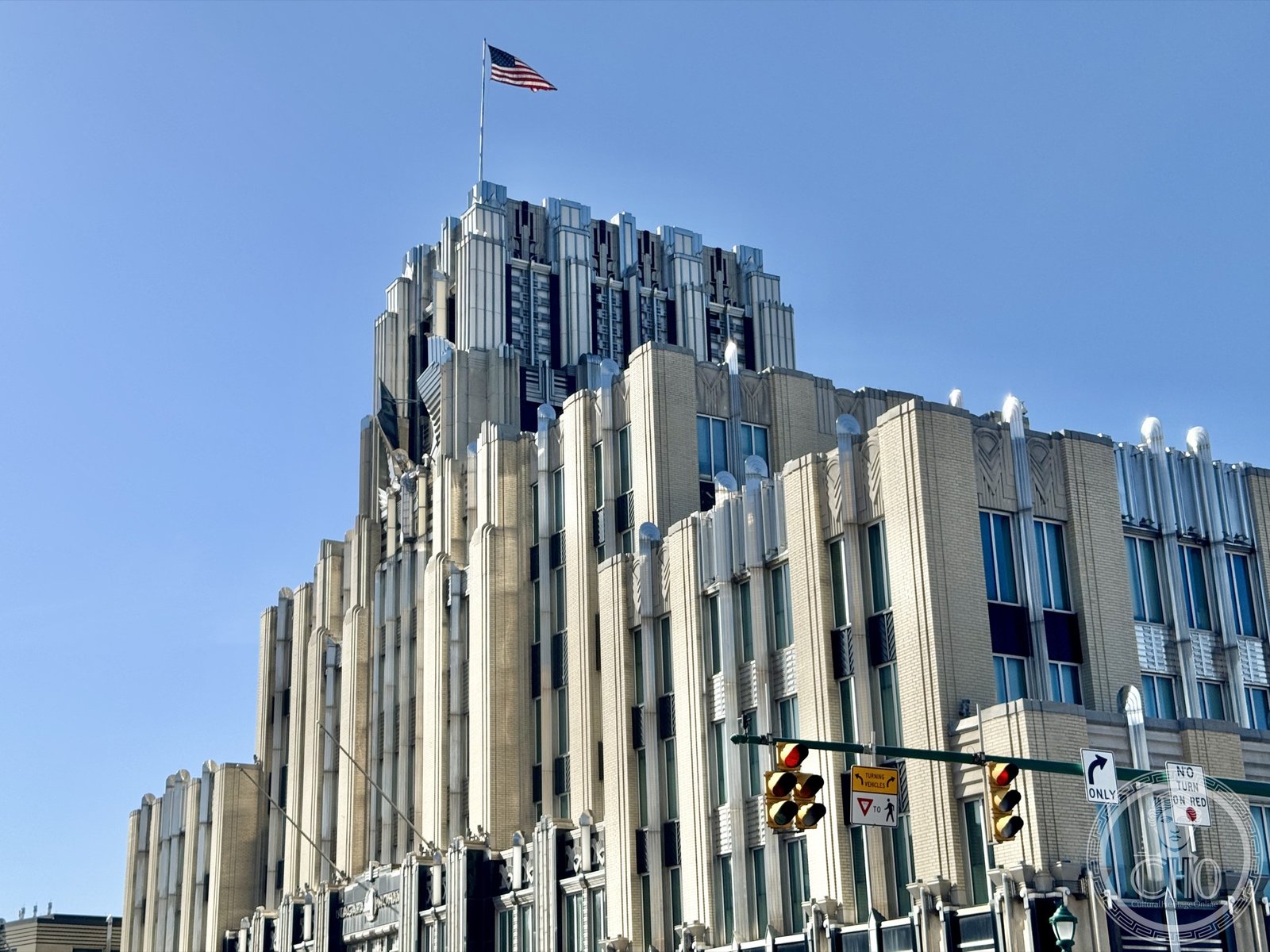 Niagara Mohawk Building 1932 Art Deco stainless steel aluminum facade Syracuse New York Erie Boulevard