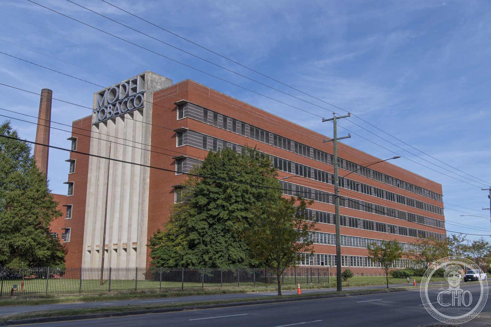 Model Tobacco Building c.1940 Streamline Moderne Art Deco Richmond Virginia Jefferson Davis Highway industrial