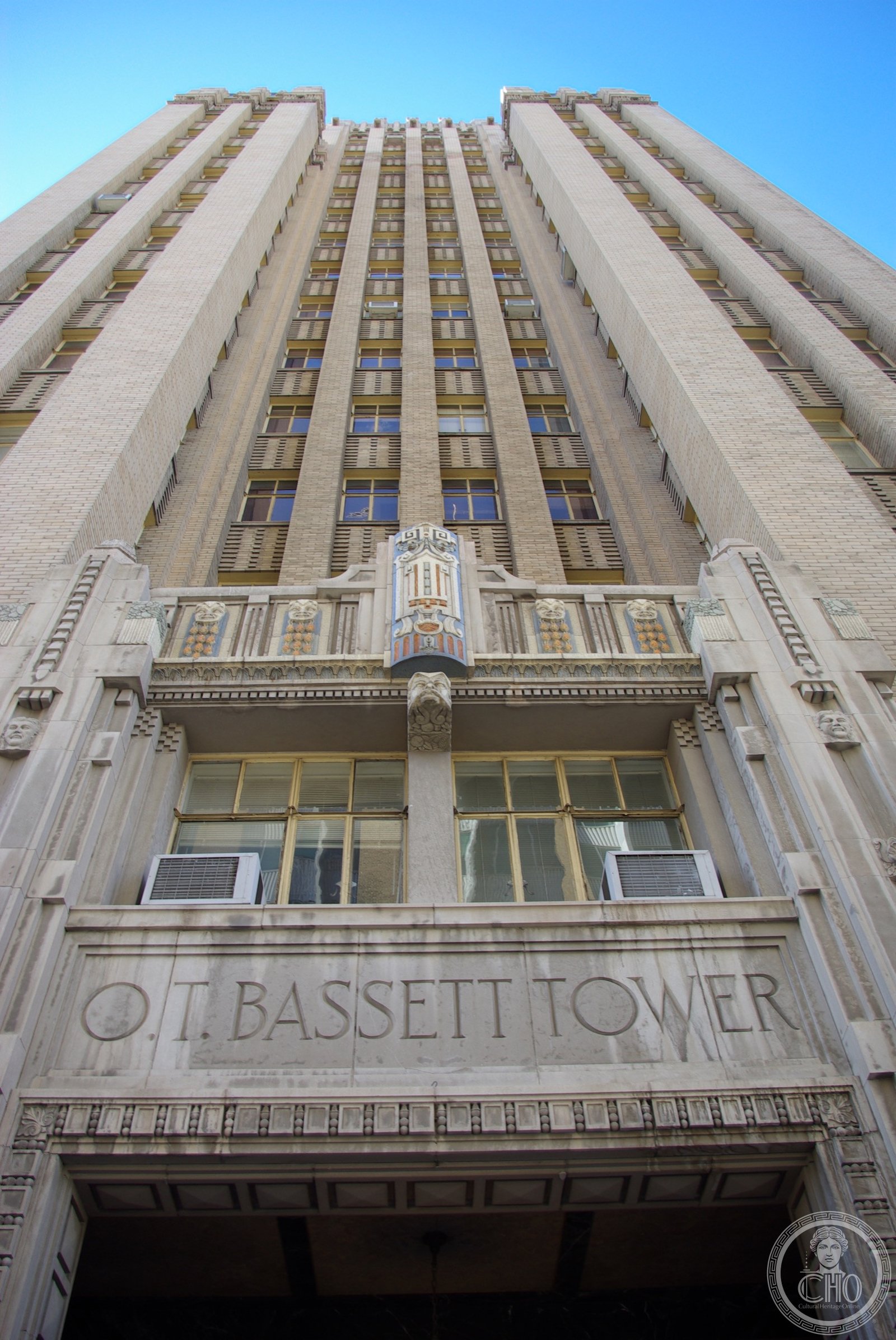 O. T. Bassett Tower stepped Art Deco skyscraper with terra cotta detail in downtown El Paso Texas