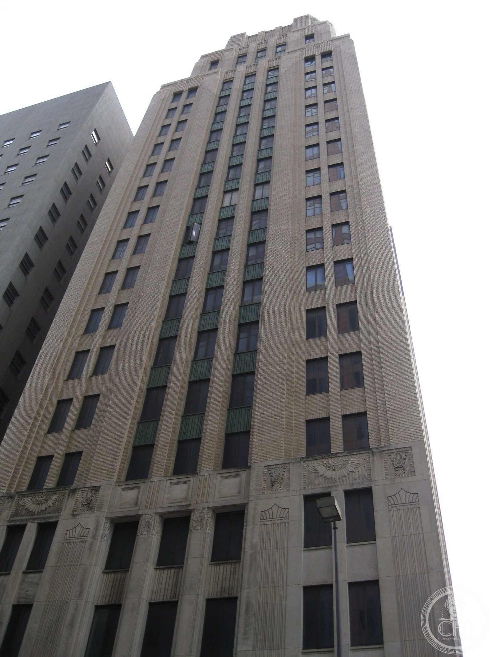 Tower Petroleum Building Zig-Zag Moderne limestone skyscraper in downtown Dallas Texas