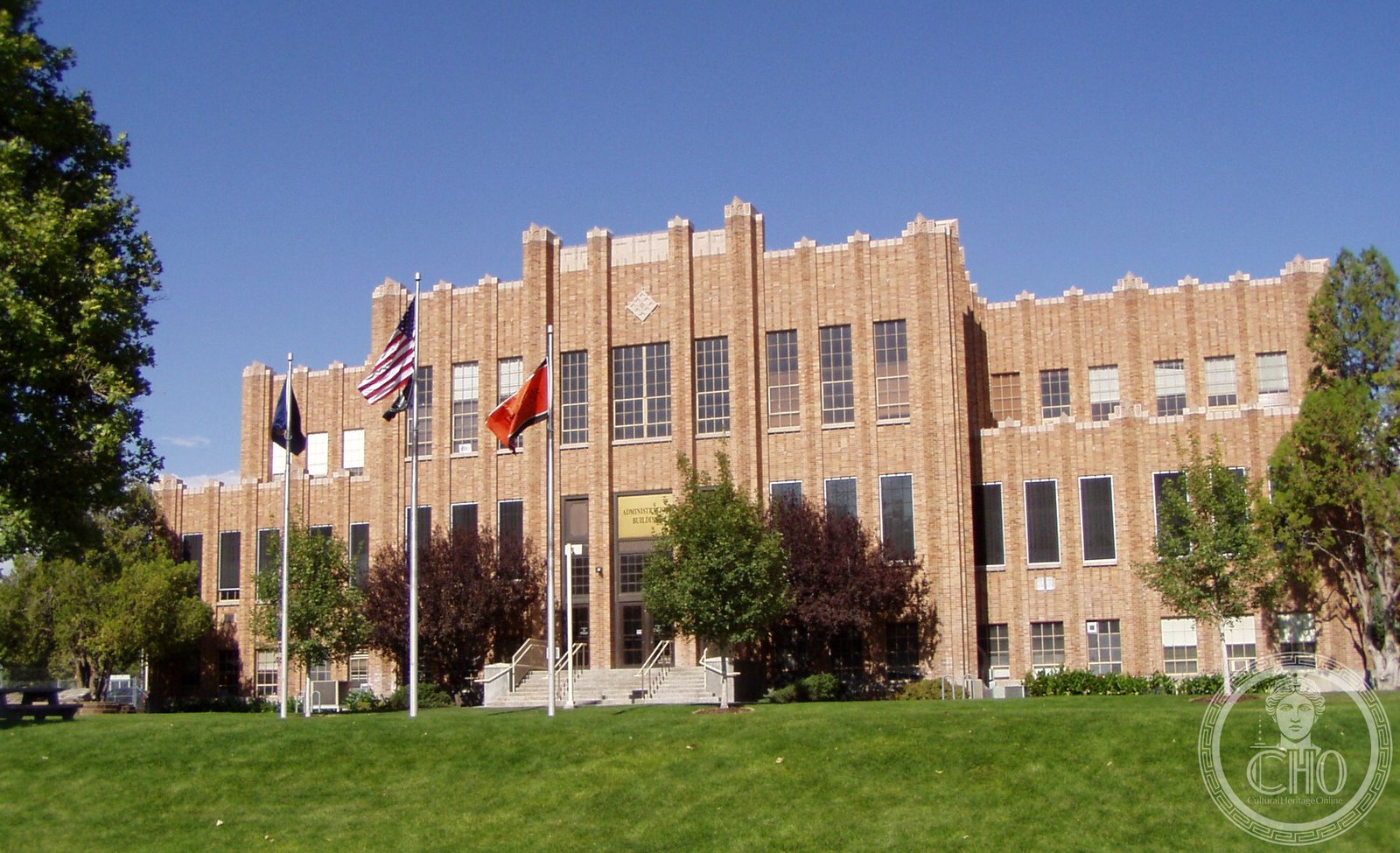 Idaho State University Administration Building, Pocatello, Idaho — Art Deco campus building, 1939