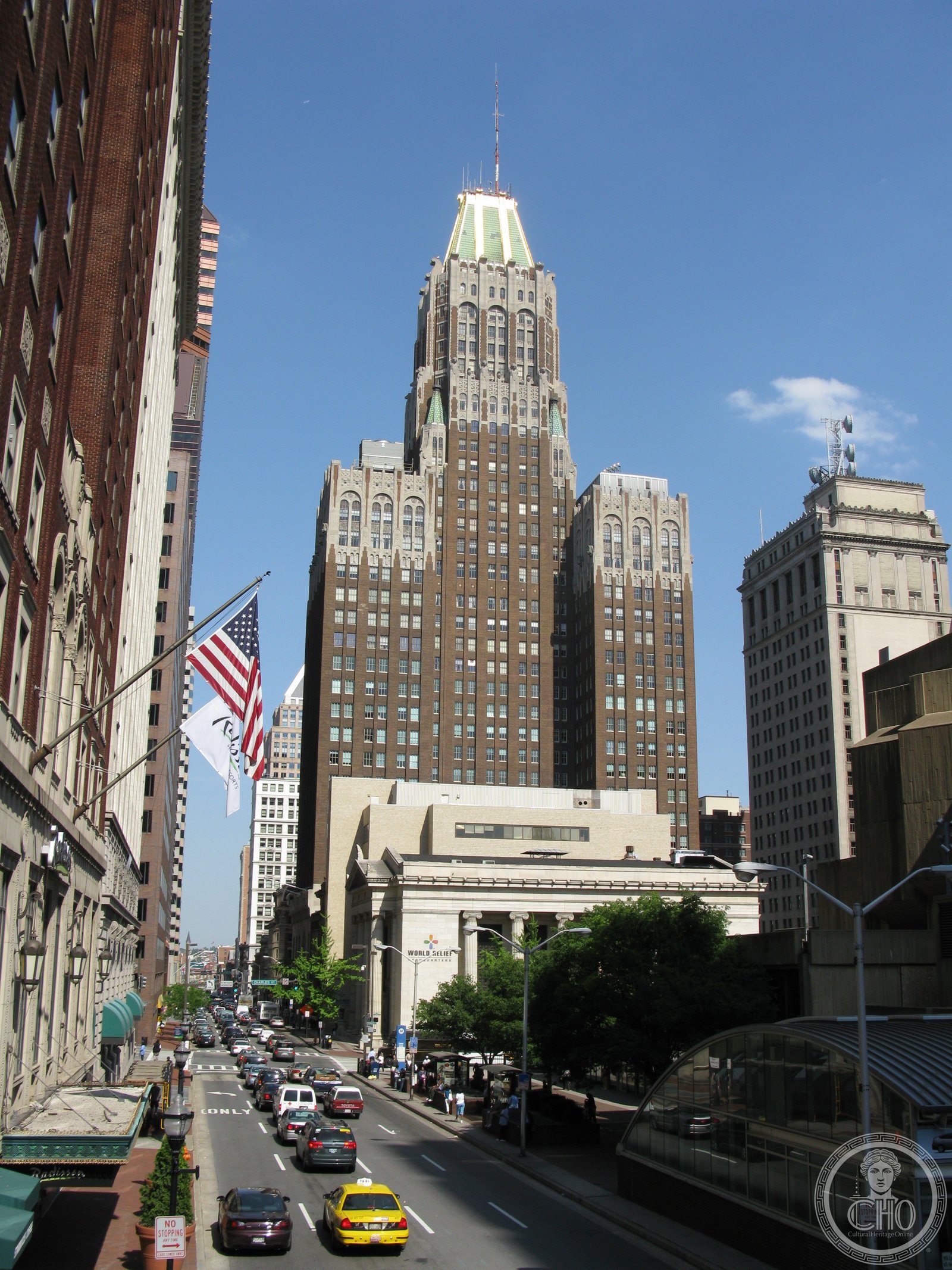 Baltimore Trust Company Building at 10 Light Street, 34-story Art Deco skyscraper in downtown Baltimore Maryland completed 1929