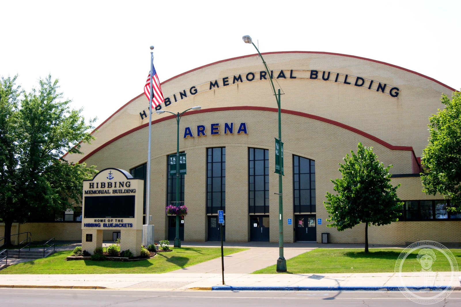 Hibbing Memorial Building exterior Art Deco arena 1935 Hibbing Minnesota Iron Range