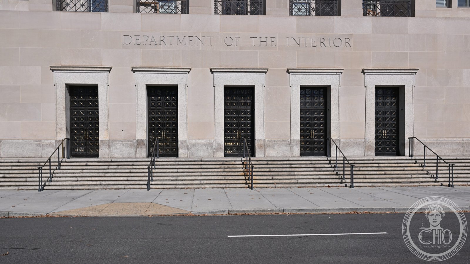 Department of the Interior Building, Washington DC, WPA Art Deco limestone building on C Street