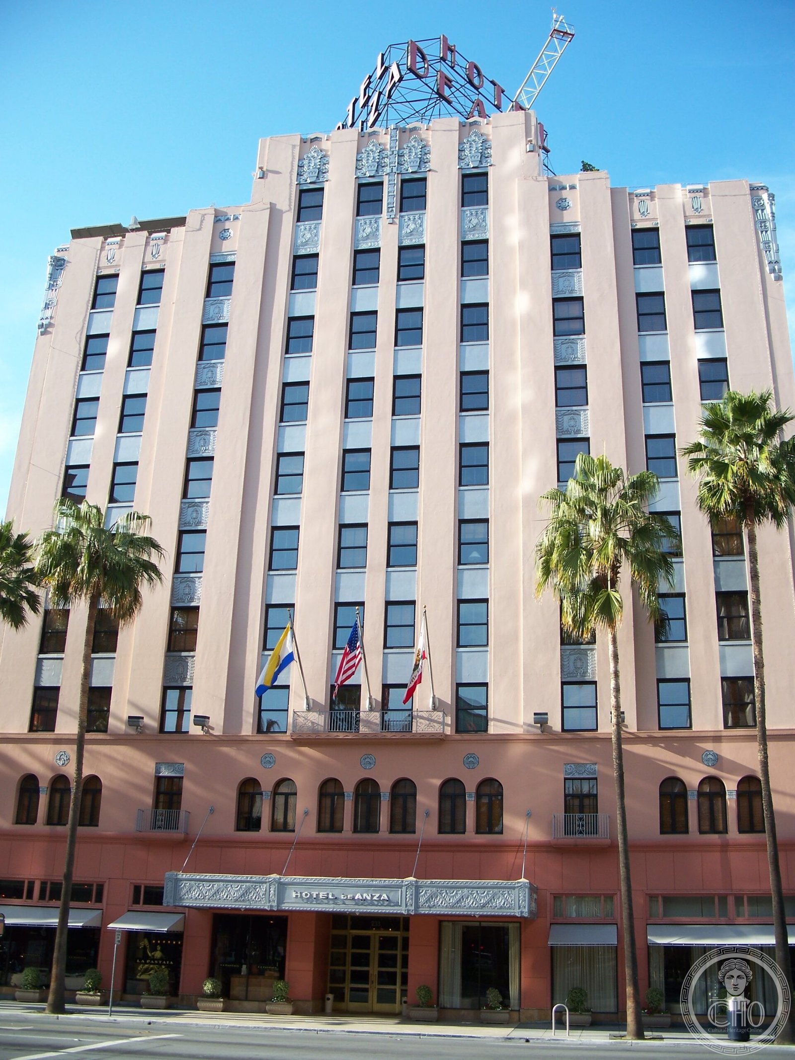 Hotel De Anza San Jose California Art Deco tower on West Santa Clara Street