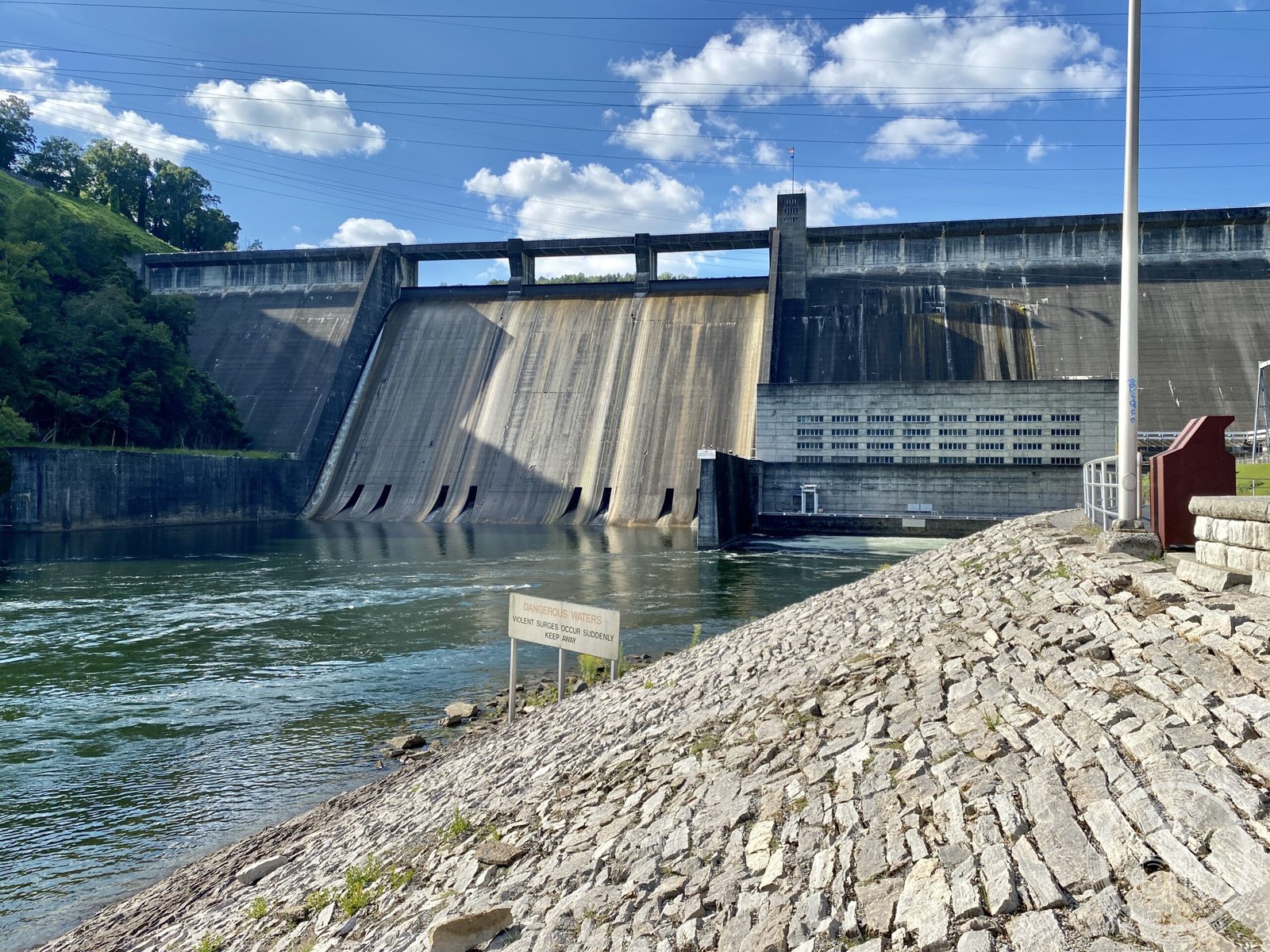 Norris Dam Tennessee Valley Authority concrete dam and WPA Moderne powerhouse on the Clinch River