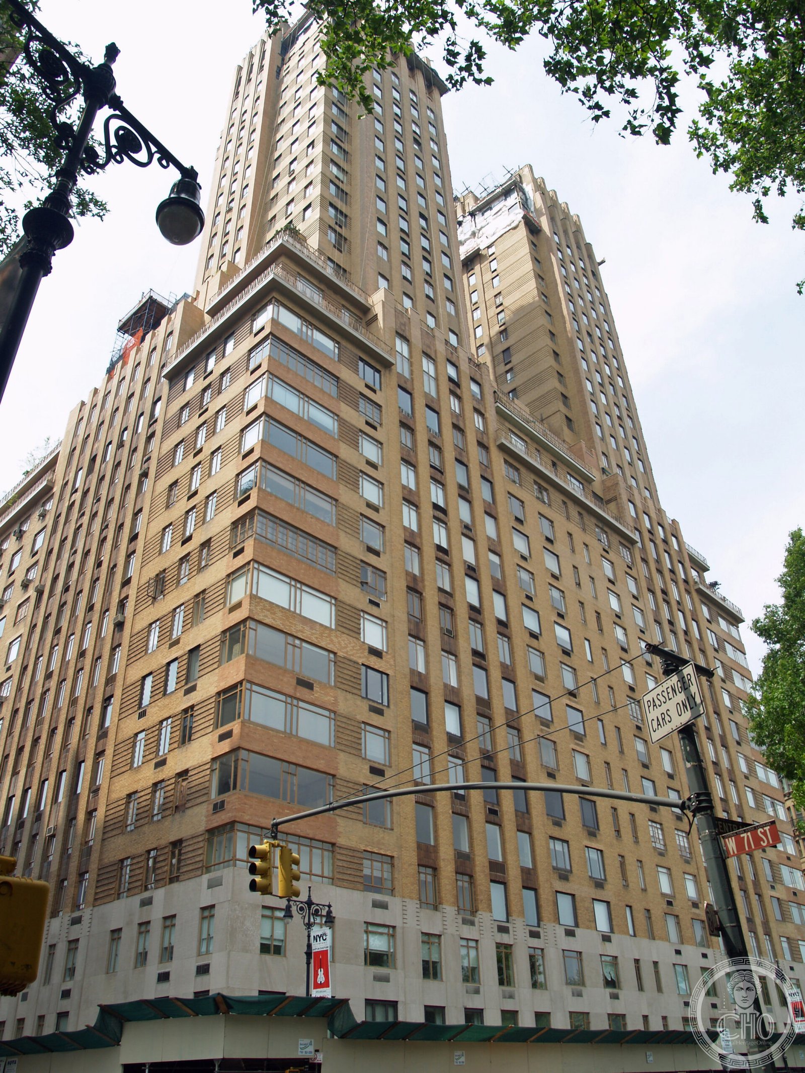 The Majestic twin Art Deco towers at 115 Central Park West, New York City