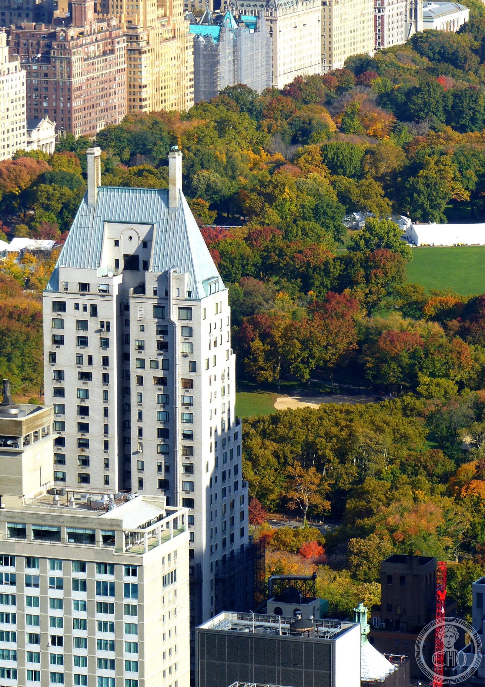 Hampshire House tower at 150 Central Park South facing Central Park, New York City