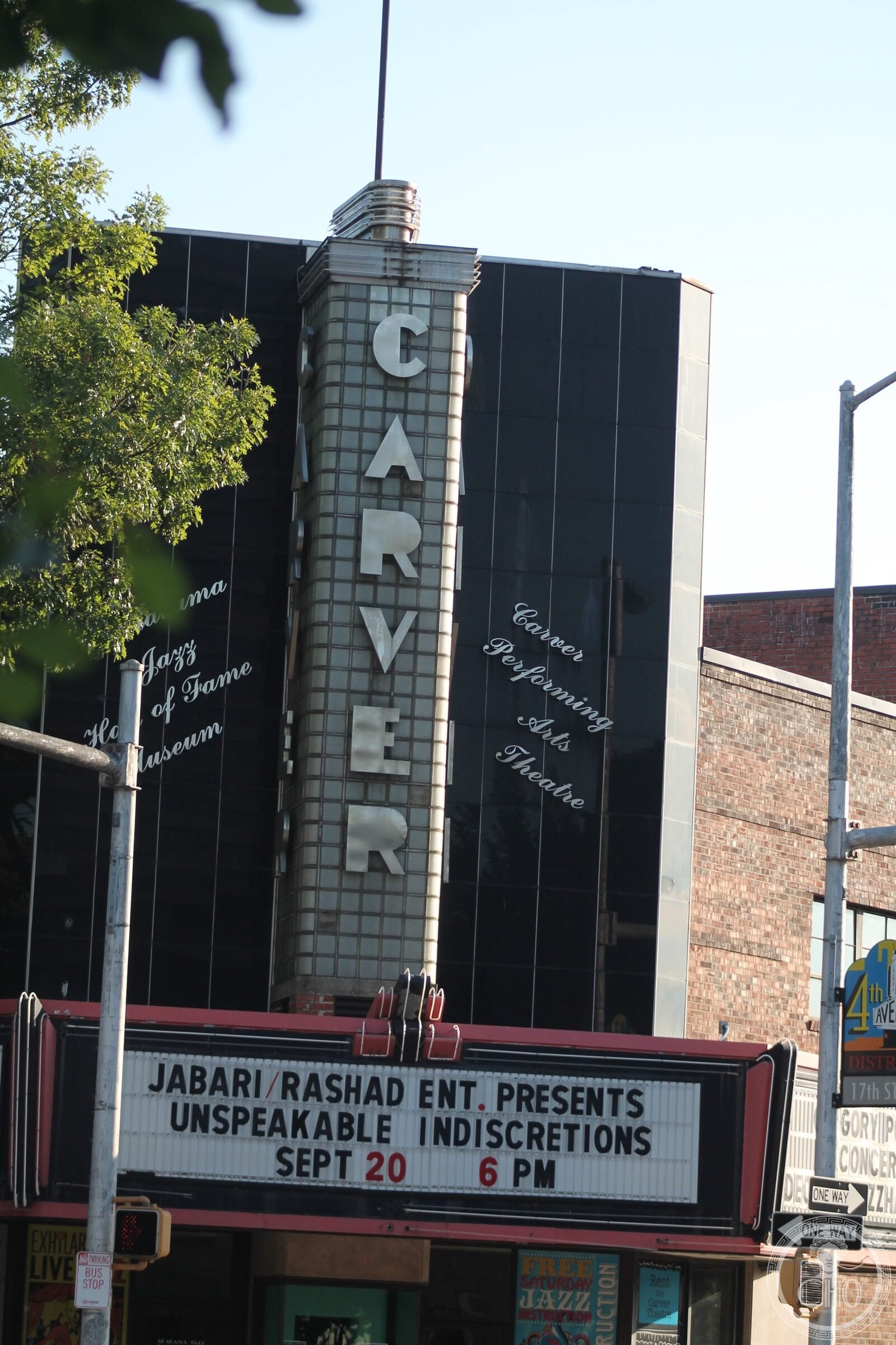 Carver Theatre Art Deco facade on 4th Avenue North in Birmingham's historic Black business district