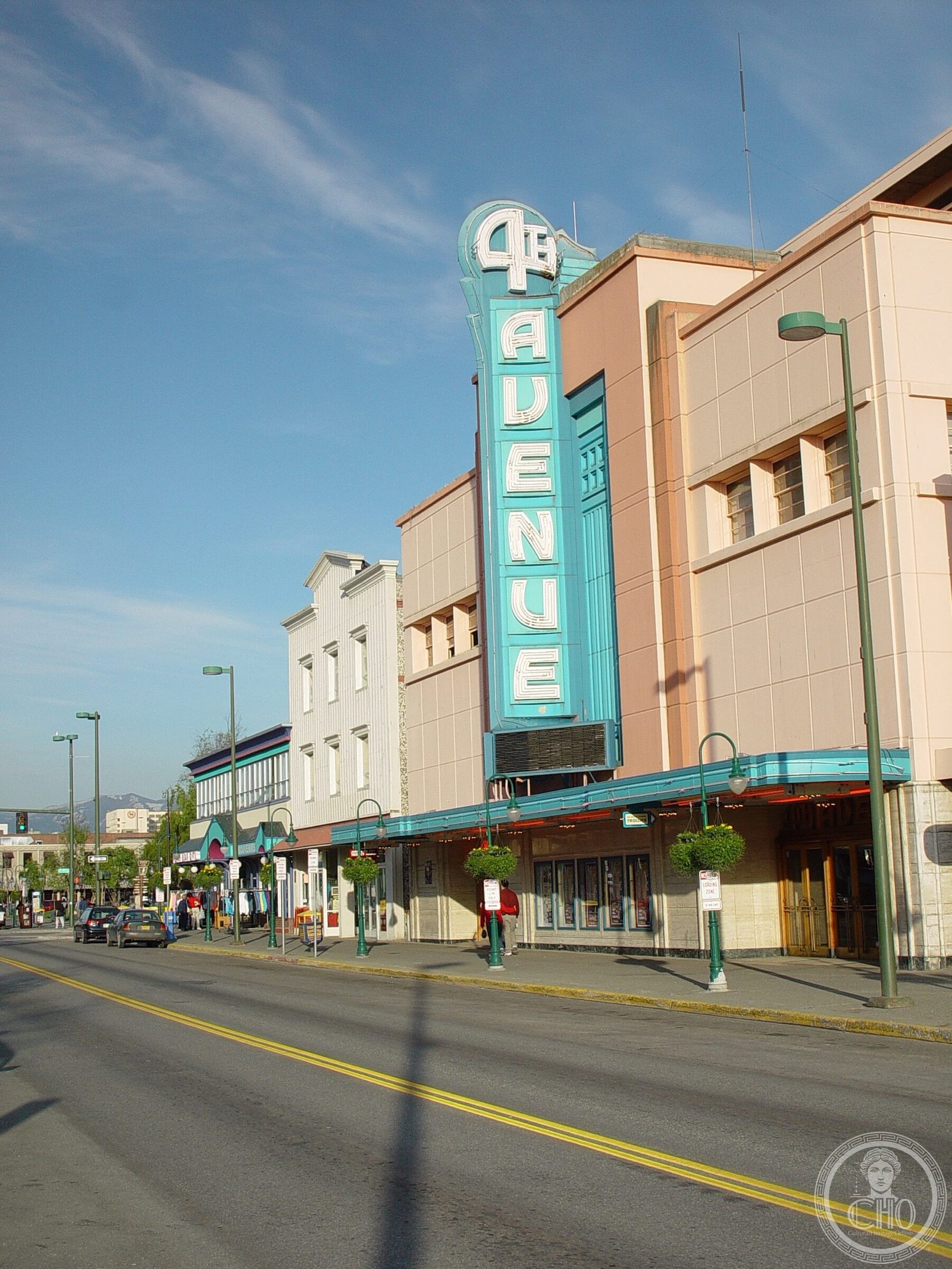 4th Avenue Theatre Art Deco facade on West 4th Avenue in downtown Anchorage Alaska