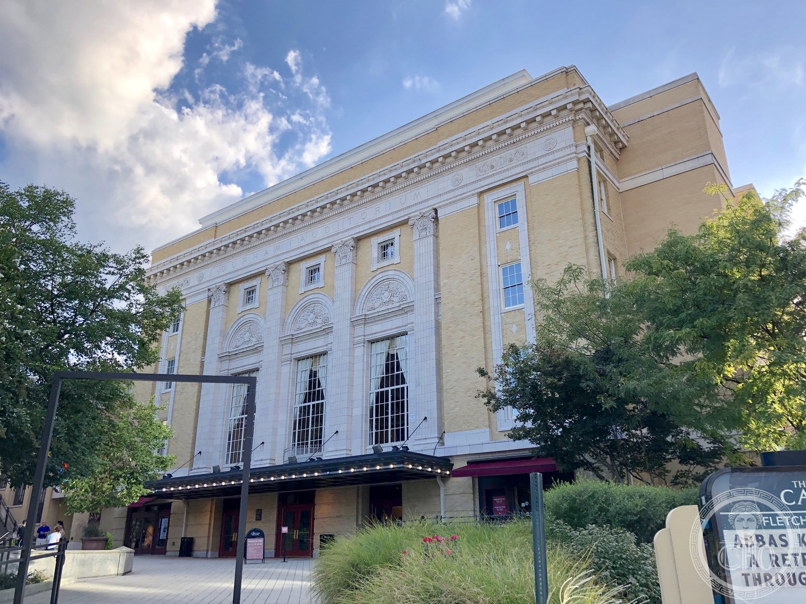 Carolina Theatre Spanish Renaissance facade on West Morgan Street in Durham, North Carolina