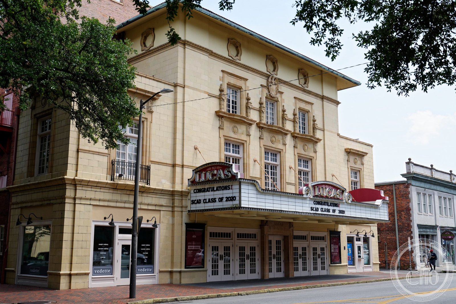 Lucas Theatre facade, Abercorn Street, Savannah, Georgia