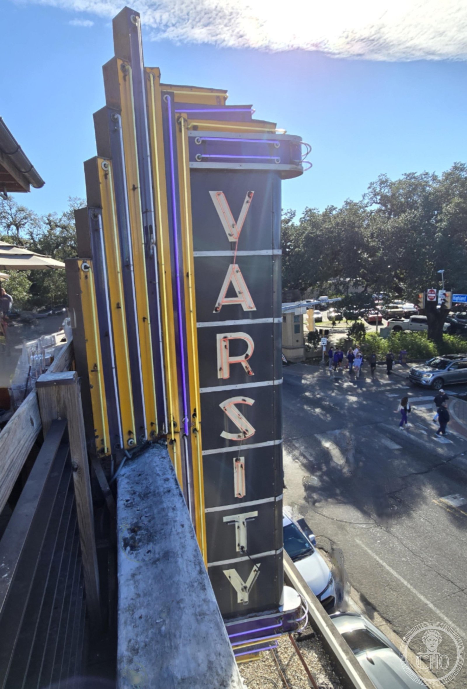 Varsity Theatre neon marquee on Highland Road near the LSU campus, Baton Rouge, Louisiana