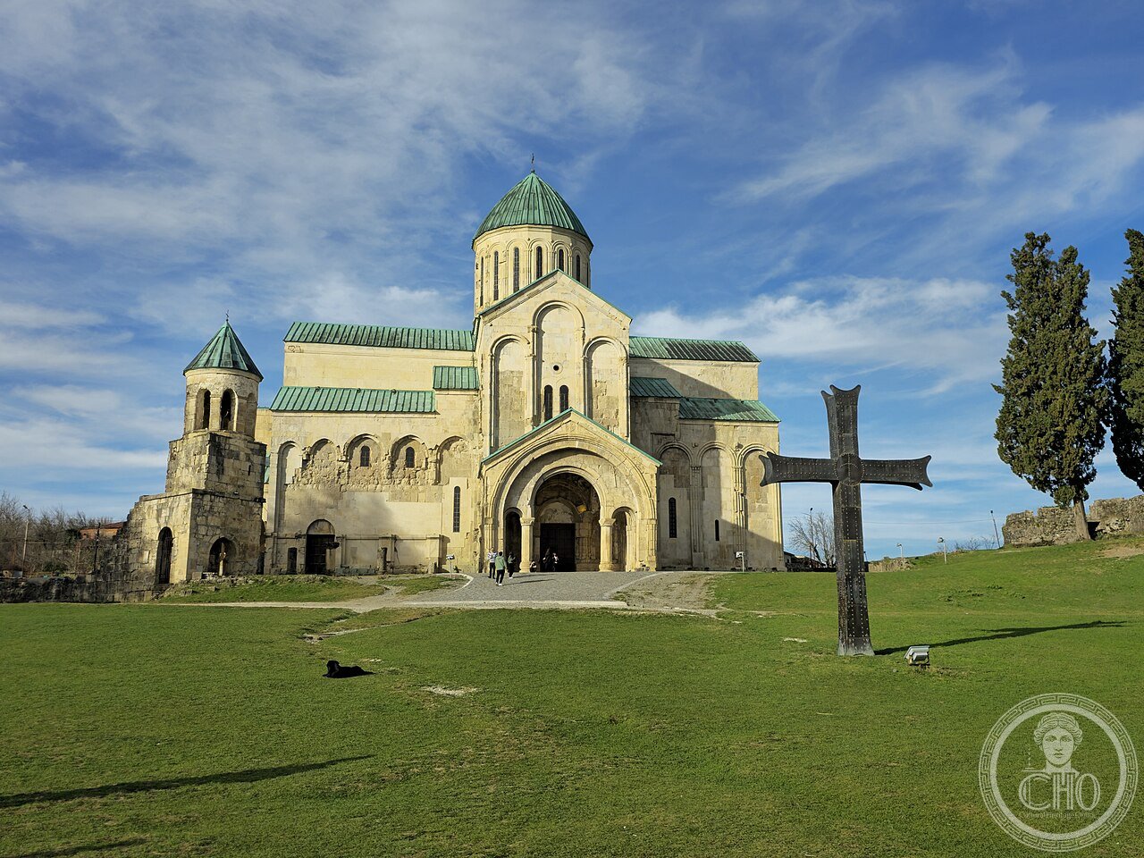 Bagrati Cathedral in Kutaisi, Georgia, built 1003 by King Bagrat III, destroyed by an Ottoman cannonball in 1692, and one of the rare UNESCO World Heritage sites ever delisted, in 2017, over its controversial reconstruction
