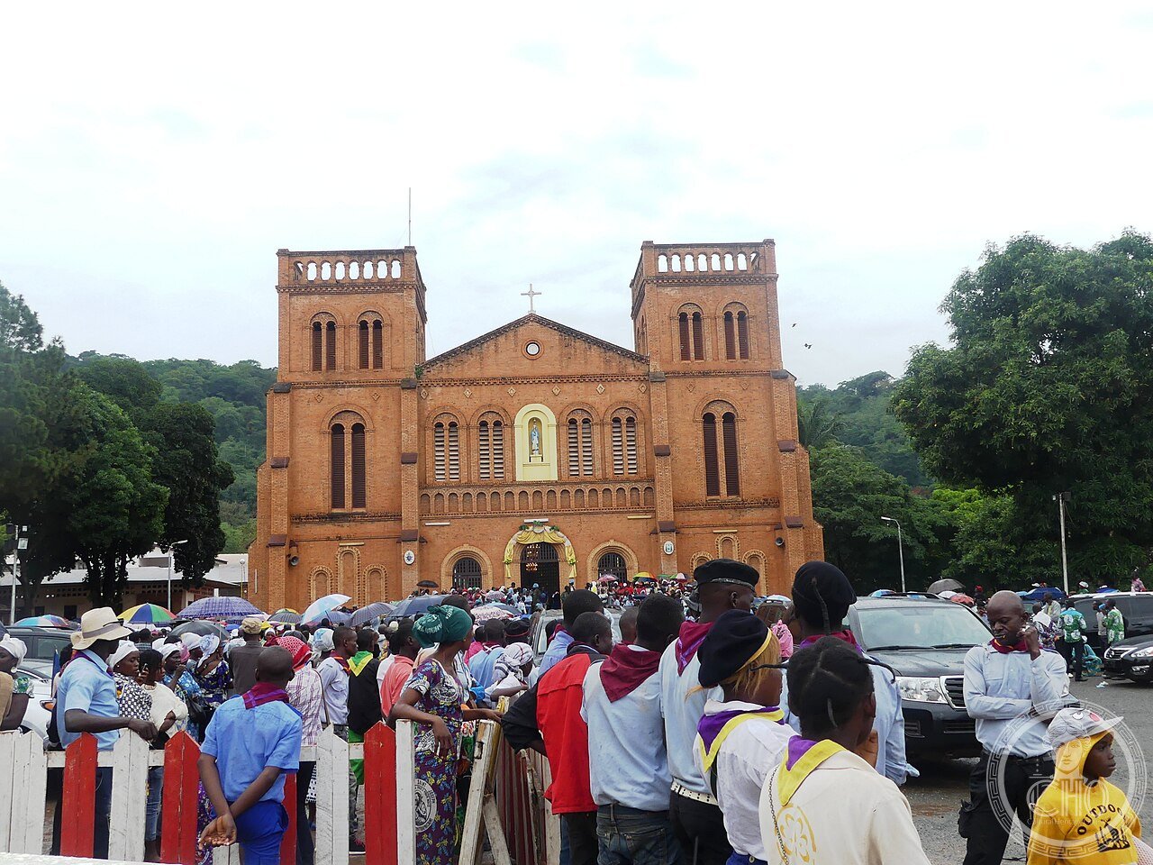 Cathedral of Our Lady of the Immaculate Conception in Bangui, Central African Republic, built 1934-1937, where Pope Francis opened the first Holy Door ever outside Rome in November 2015