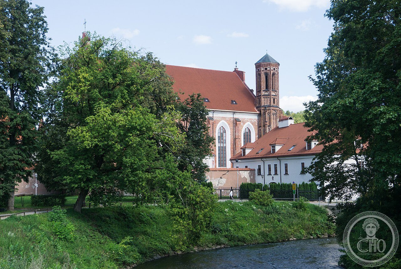 The Bernardine Church of St. Francis of Assisi and St. Bernardine of Siena in Vilnius, Lithuania, one of the largest and oldest Gothic buildings in the city, built 1506-1516 beside the smaller St. Anne's Church
