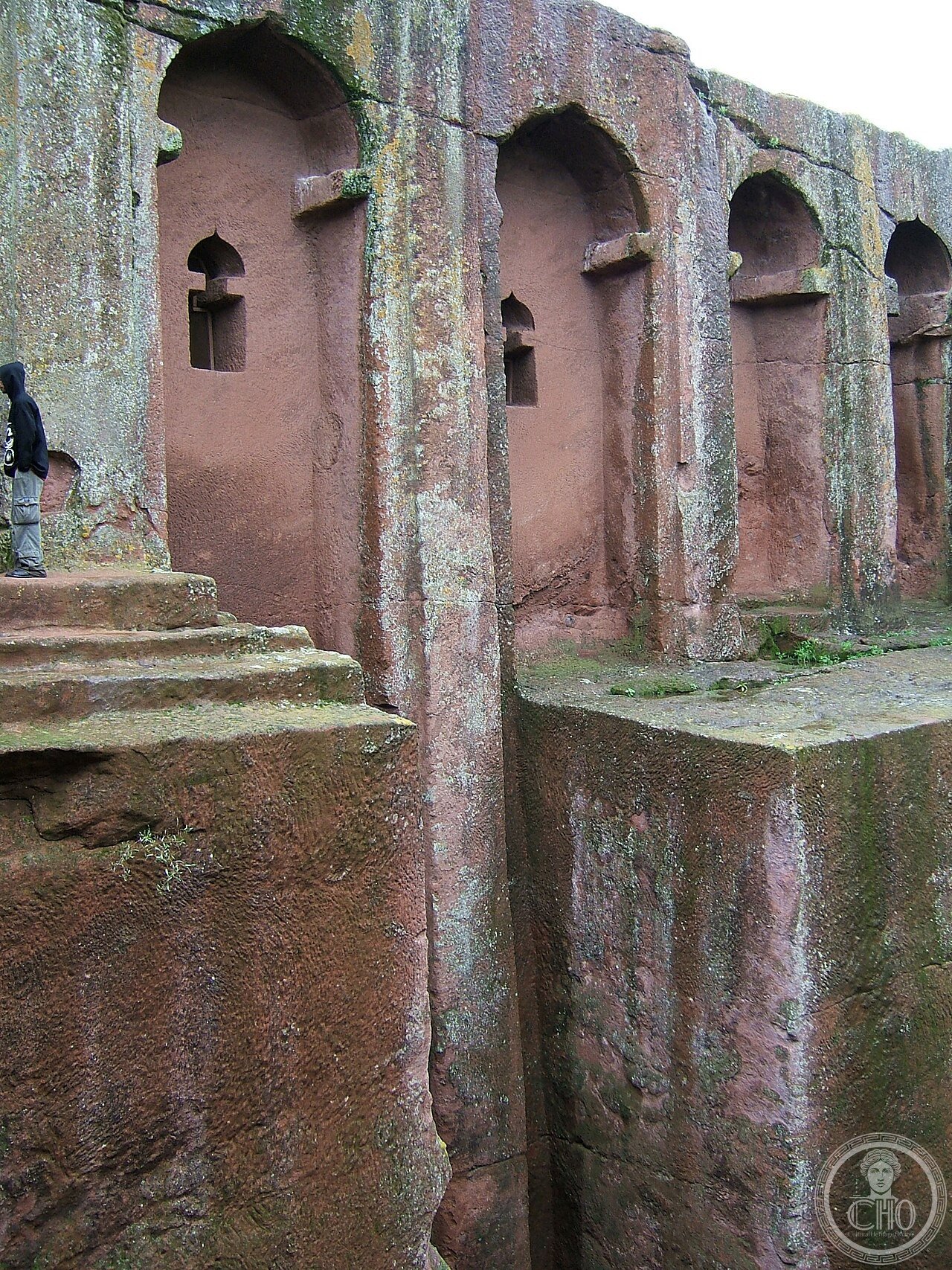 Bete Amanuel in Lalibela, Ethiopia, widely considered the finest architecturally executed of the eleven rock-hewn churches, its facades carved to imitate ancient Aksumite timber-and-stone construction
