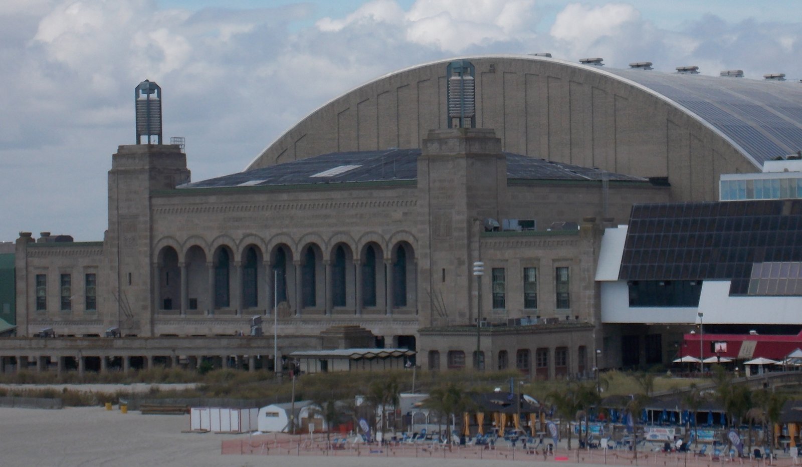 Boardwalk Hall Atlantic City exterior, Art Deco facade facing the Atlantic City Boardwalk