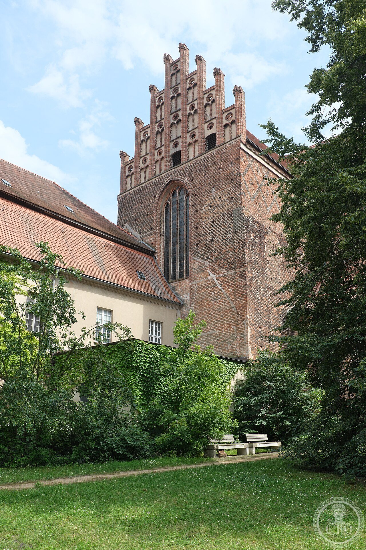 Exterior of Brandenburg Cathedral (Dom St. Peter und Paul), Germany, the oldest reliably dated brick building in the state of Brandenburg, foundation stone laid 1165, known as the cradle of the Mark Brandenburg