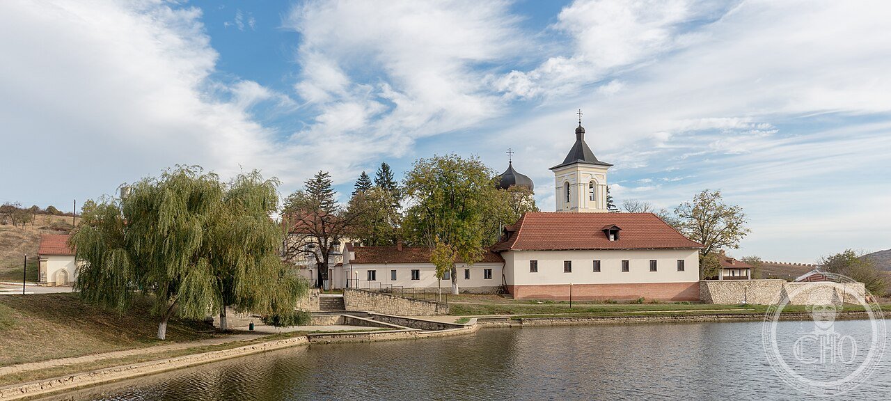Căpriana Monastery in Moldova, first documented in 1429 and rebuilt in stone under Prince Stephen the Great in 1491-1496, closed by Soviet authorities in 1962 and reopened in 1989