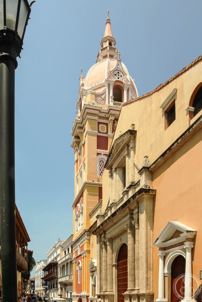 Cathedral of Cartagena: its completion was delayed by a cannonball fired by Francis Drake