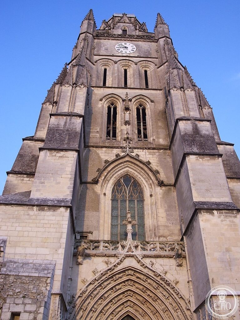 Exterior of Saintes Cathedral (Cathédrale Saint-Pierre), Nouvelle-Aquitaine, France, whose bell tower was meant to carry a 96-metre spire never completed after Huguenot forces sacked the building in 1568
