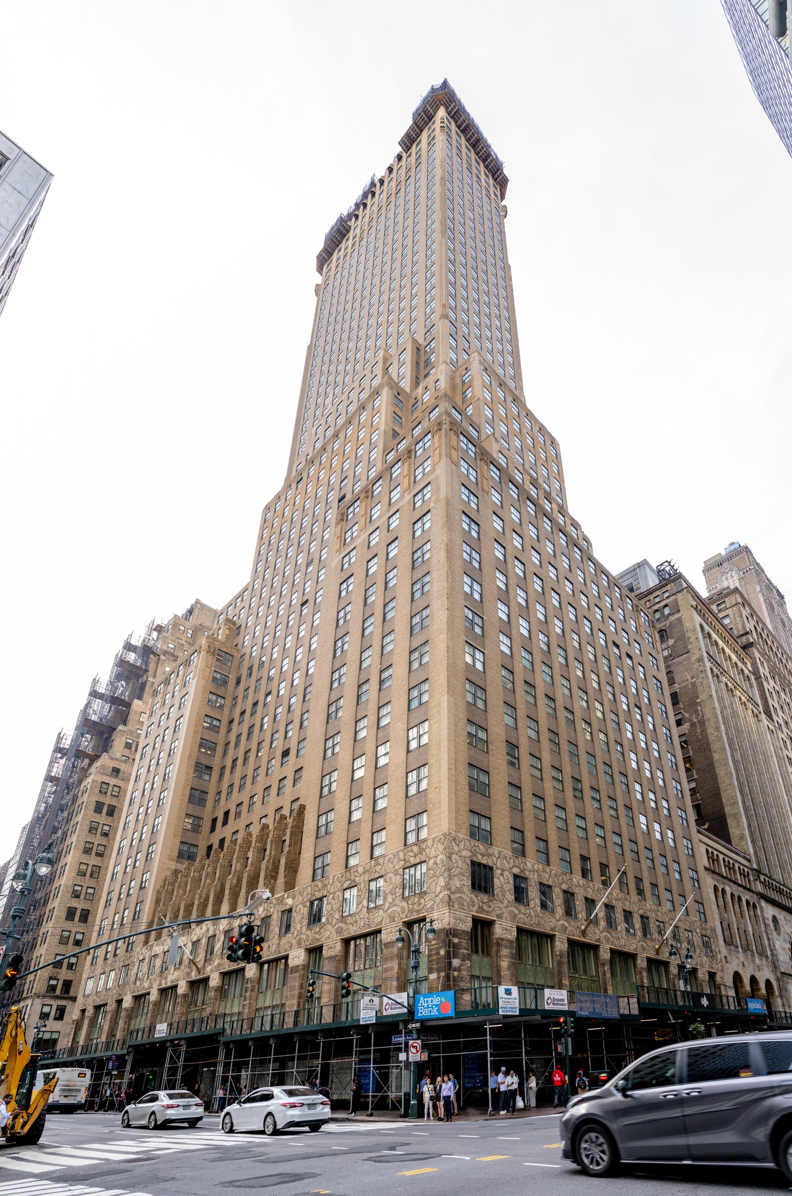 Chanin Building Art Deco skyscraper facade on East 42nd Street, New York City