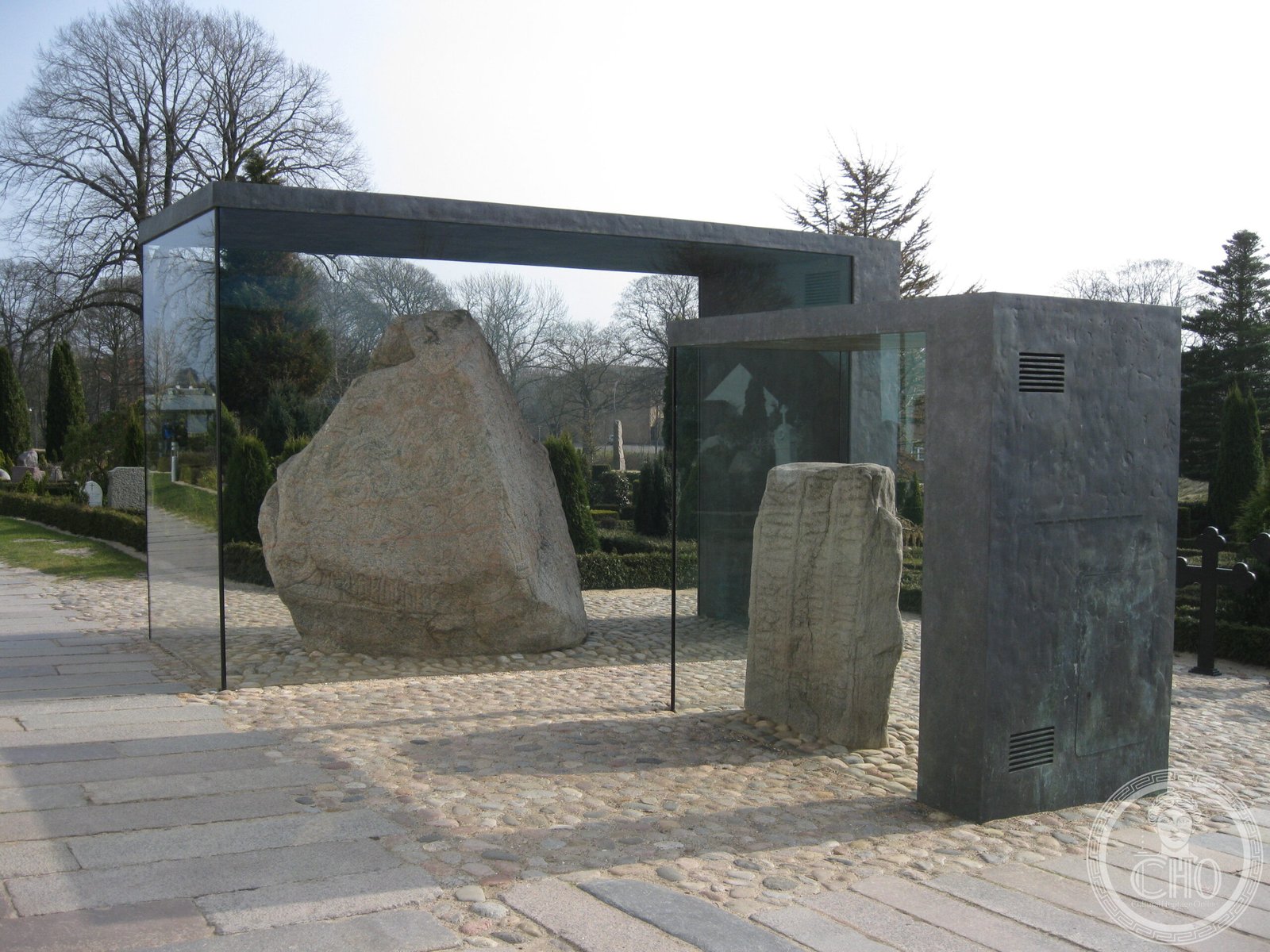 Jelling stones — view Jelling stones — view