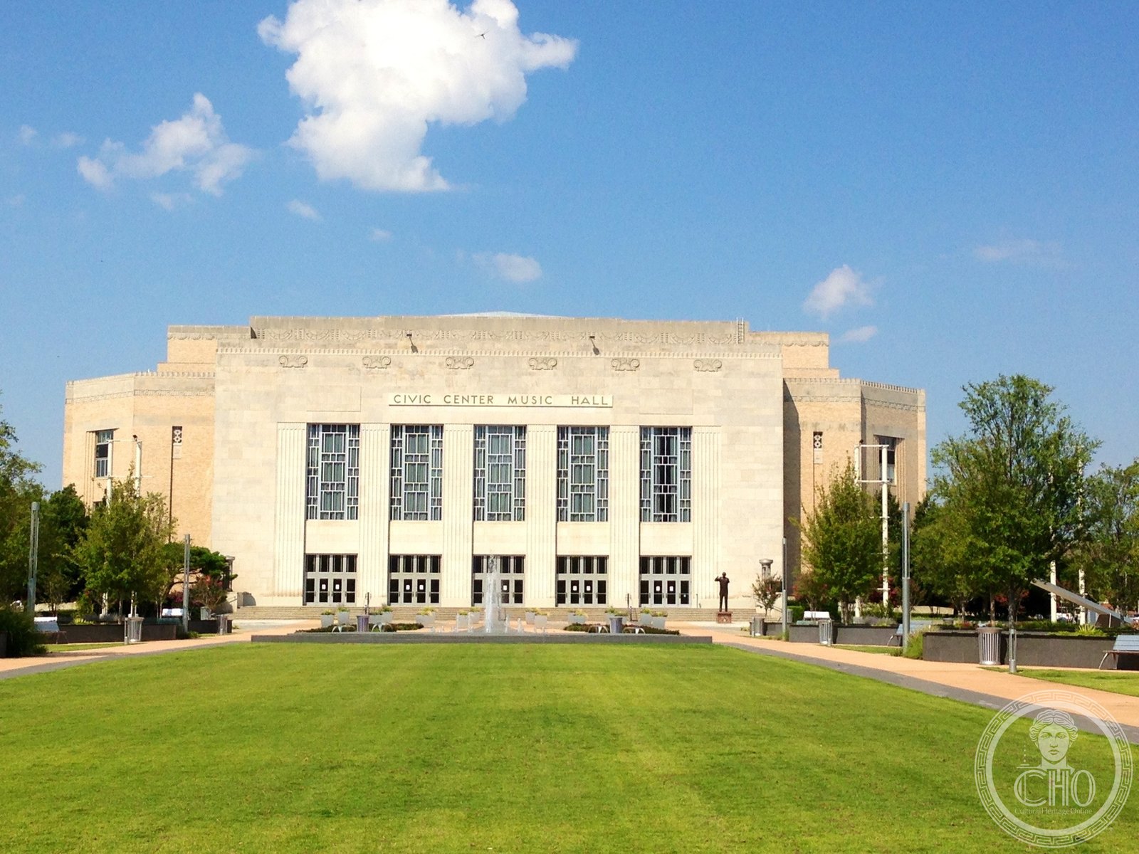 Oklahoma City Civic Center Music Hall — PWA Moderne limestone building at 201 N Walker Avenue, 1937