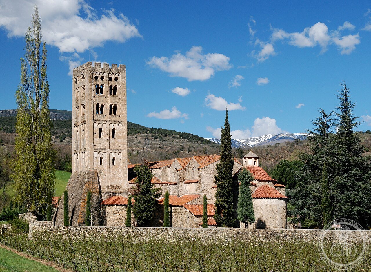 Saint-Michel-de-Cuxa Abbey, France, founded 840, refounded 878, whose 12th-century cloister was dismantled stone by stone in 1907 and shipped to New York to become the centrepiece of The Cloisters museum