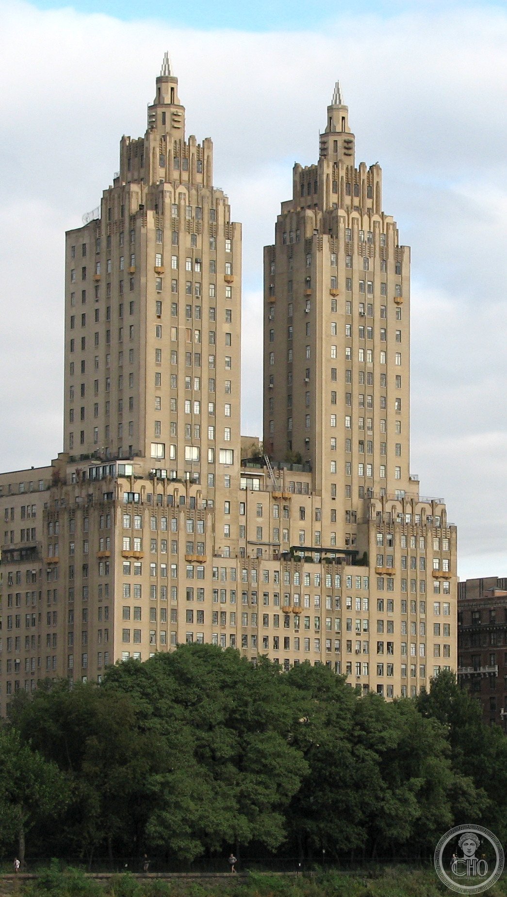 Eldorado Apartments, 300 Central Park West, Manhattan — twin Art Deco towers, 1931