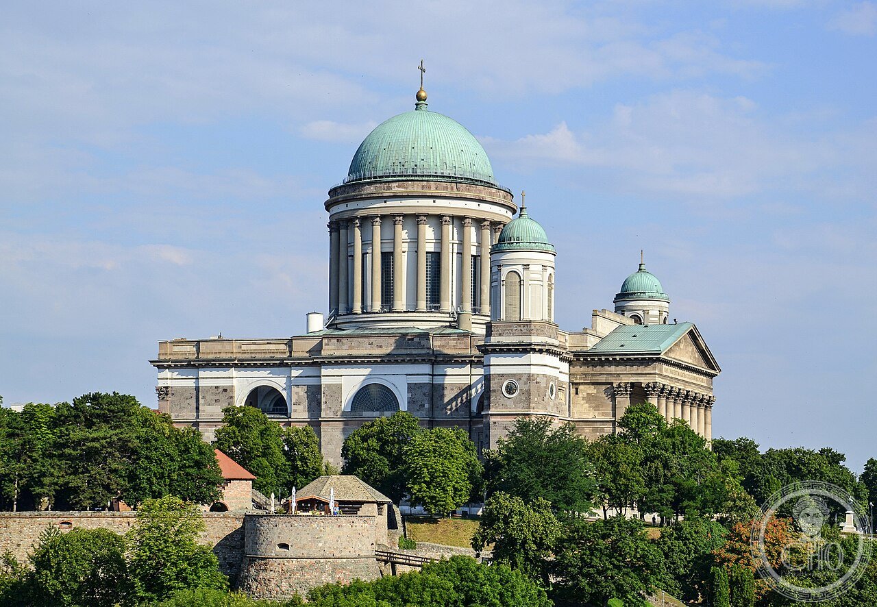 Esztergom Basilica in Hungary, the largest church in the country, built on the birthplace of King Stephen I after the site survived Mongol invasions and Ottoman occupation as a mosque before its 1869 completion