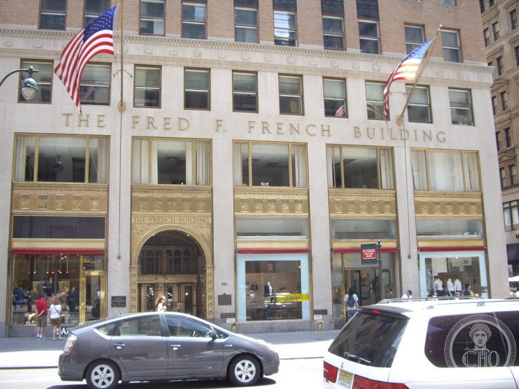 Fred F. French Building crown, 551 Fifth Avenue, New York City, polychrome terracotta