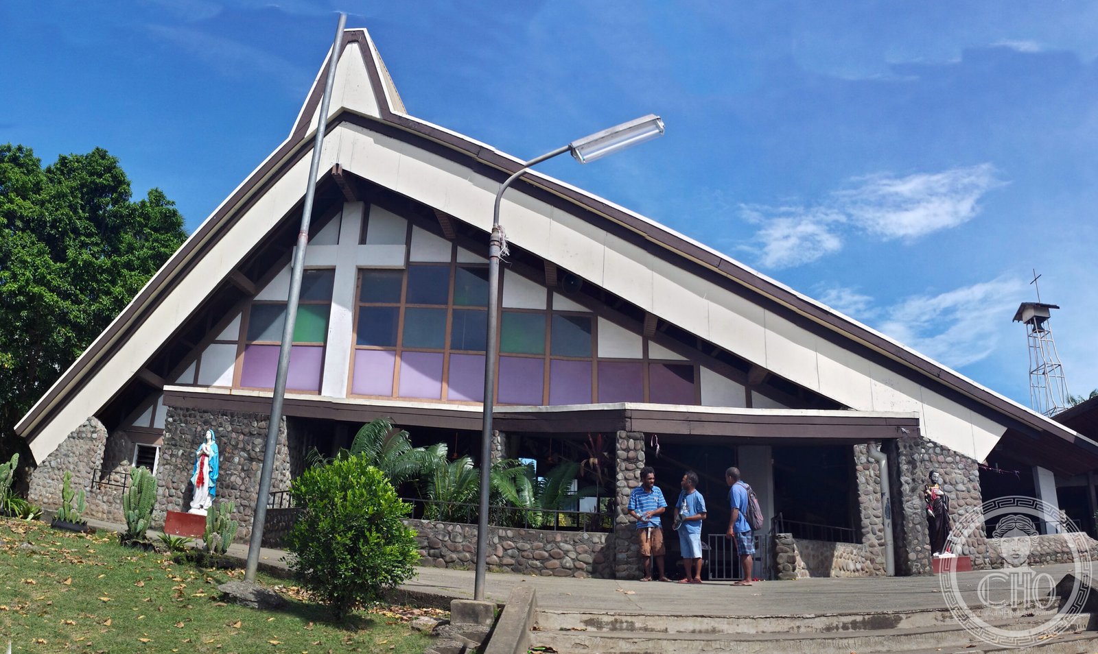 Holy Cross Cathedral in Honiara, Solomon Islands, its 1957 pro-cathedral built from a surplus WWII military Quonset hut, replaced by the current 1978 cathedral