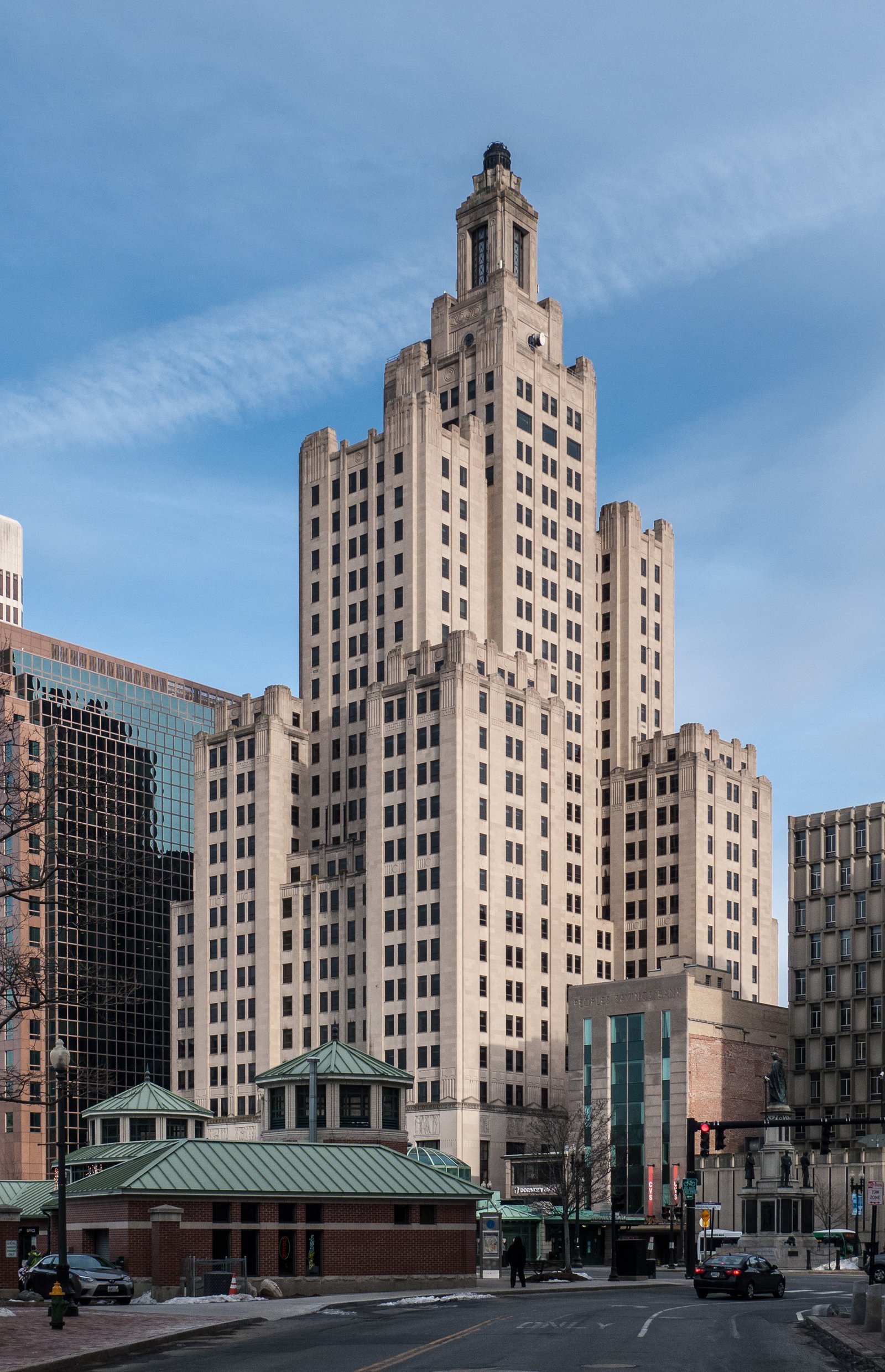 Industrial Trust Building Providence Rhode Island Art Deco skyscraper nicknamed Superman Building