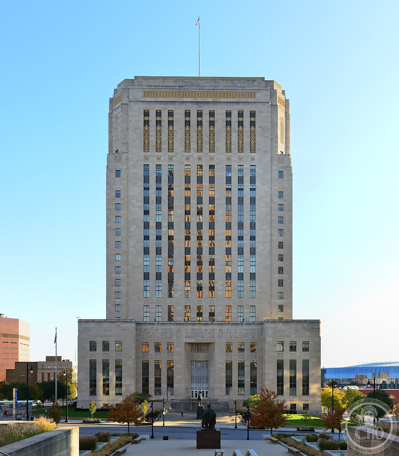 Jackson County Courthouse, Kansas City, Missouri, PWA Moderne Art Deco