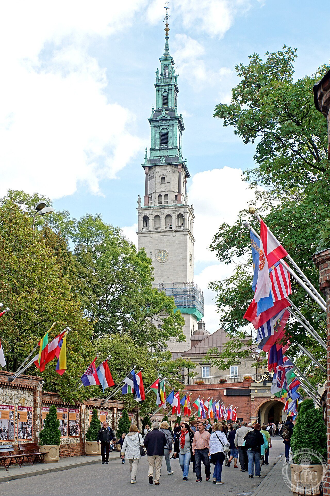 Exterior view of Jasna Góra Monastery, Częstochowa, Poland, founded 1382, home to the Black Madonna icon and site of the 1655 siege that resisted Swedish forces