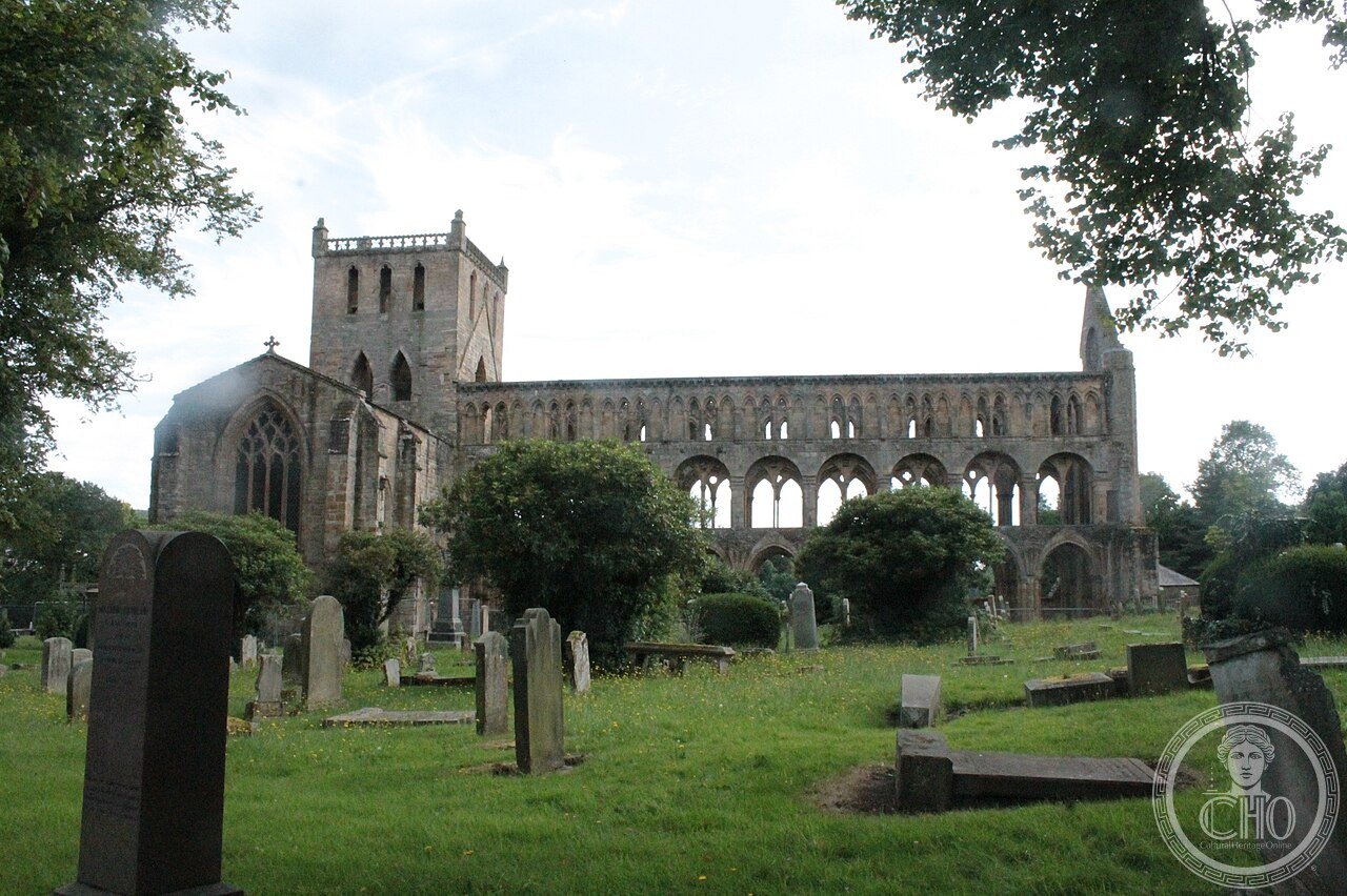 Ruins of Jedburgh Abbey in the Scottish Borders, founded by David I in 1138, repeatedly destroyed during the Anglo-Scottish Wars of Independence and Henry VIII's 'Rough Wooing' campaign, ending with the Scottish Reformation of 1560